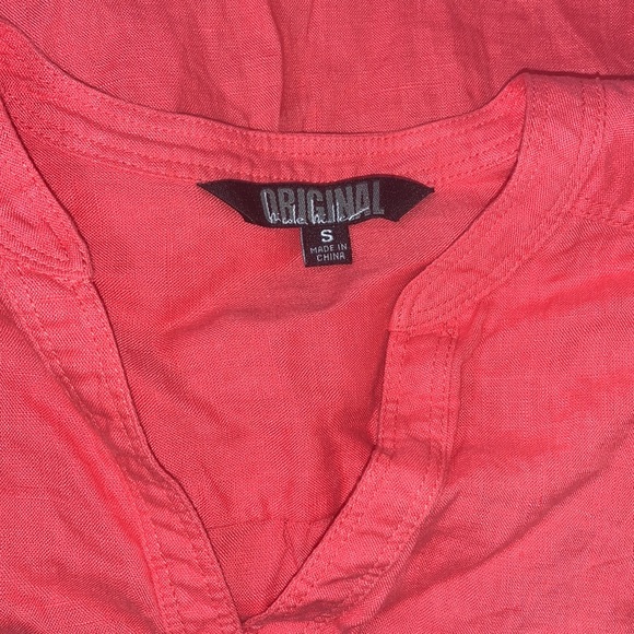 Nicole Miller 100% Linen Button Front Blouse - Picture 5 of 6